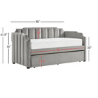 Lit de repos Chareau Glam en velours gris par iNSPIRE Q Modern