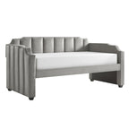 Lit de repos Chareau Glam en velours gris par iNSPIRE Q Modern