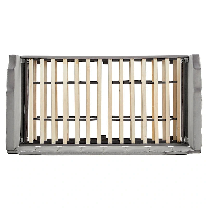 Lit de repos Chareau Glam en velours gris par iNSPIRE Q Modern