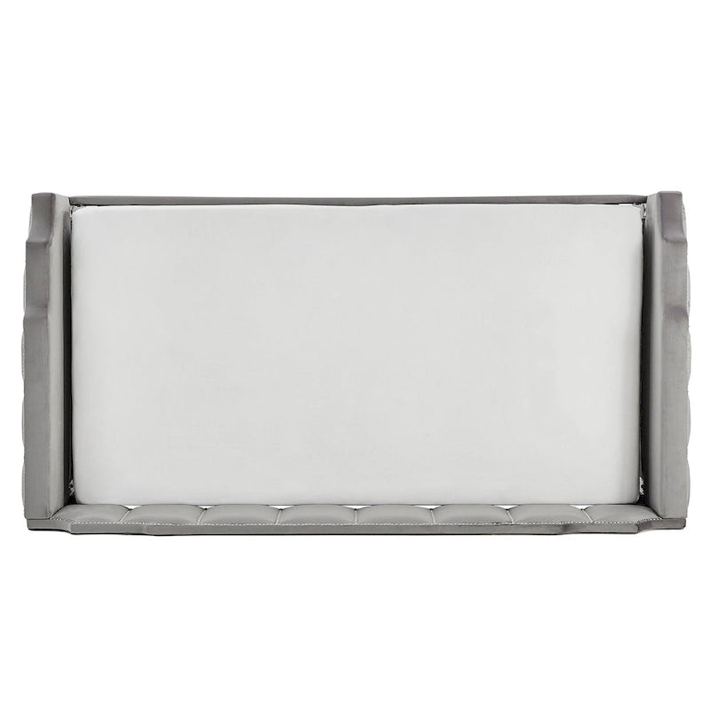 Lit de repos Chareau Glam en velours gris par iNSPIRE Q Modern