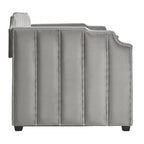 Lit de repos Chareau Glam en velours gris par iNSPIRE Q Modern