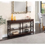 Table console avec étagères Oxford 2 tiroirs de 60 pouces de Convenience Concepts