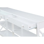Table console avec étagères Oxford 2 tiroirs de 60 pouces de Convenience Concepts