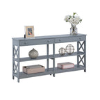 Table console avec étagères Oxford 2 tiroirs de 60 pouces de Convenience Concepts