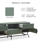 Meuble TV DH BASIC Modern avec 3 tiroirs et passe-câbles de 60 pouces par Denhour