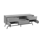 Meuble TV DH BASIC Modern avec 3 tiroirs et passe-câbles de 60 pouces par Denhour
