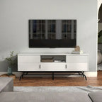 Meuble TV DH BASIC Modern avec 3 tiroirs et passe-câbles de 60 pouces par Denhour