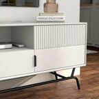 Meuble TV DH BASIC Modern avec 3 tiroirs et passe-câbles de 60 pouces par Denhour