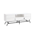 Meuble TV DH BASIC Modern avec 3 tiroirs et passe-câbles de 60 pouces par Denhour