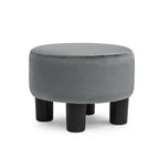 Pouffe Rond Adeco en Velours Repose-Pieds Tabouret Rembourré Moderne
