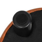 Pouffe Rond Adeco en Velours Repose-Pieds Tabouret Rembourré Moderne