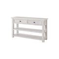 Blanc / Gris / Naturel / Crème et marron / Noir et marron – Table console style ferme côtière, 1 à 2 places