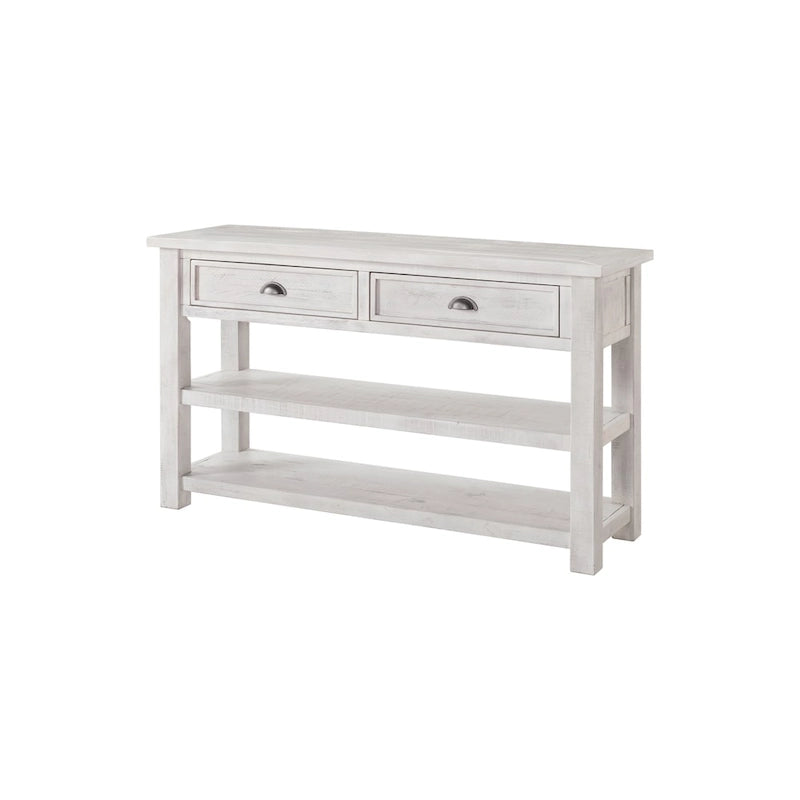 Blanc / Gris / Naturel / Crème et marron / Noir et marron – Table console style ferme côtière, 1 à 2 places