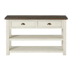 Blanc / Gris / Naturel / Crème et marron / Noir et marron – Table console style ferme côtière, 1 à 2 places