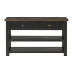 Blanc / Gris / Naturel / Crème et marron / Noir et marron – Table console style ferme côtière, 1 à 2 places