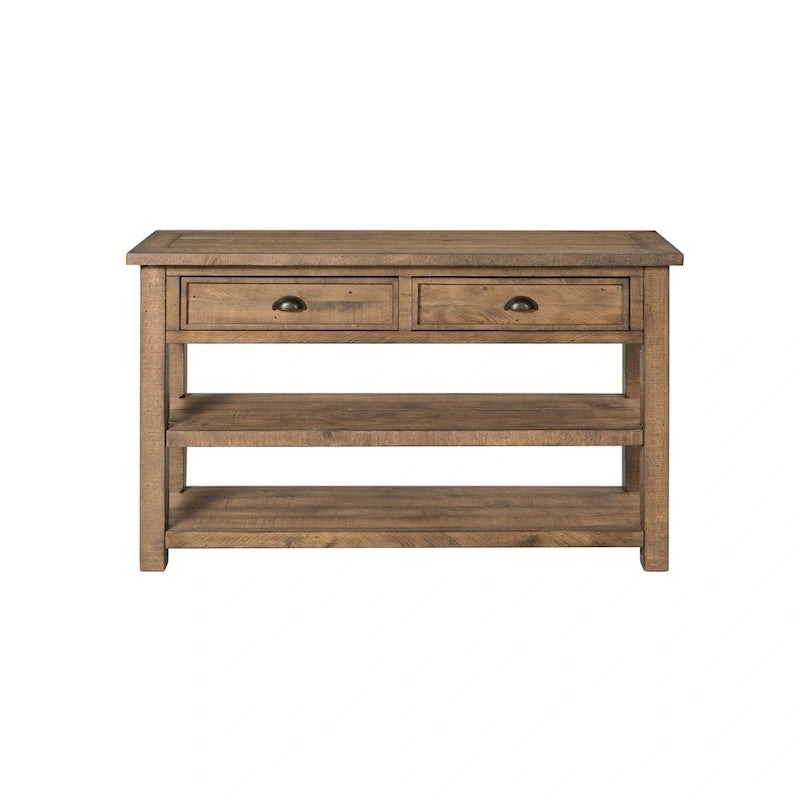 Blanc / Gris / Naturel / Crème et marron / Noir et marron – Table console style ferme côtière, 1 à 2 places