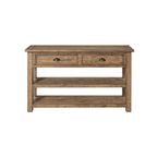 Blanc / Gris / Naturel / Crème et marron / Noir et marron – Table console style ferme côtière, 1 à 2 places