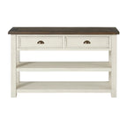 Blanc / Gris / Naturel / Crème et marron / Noir et marron – Table console style ferme côtière, 1 à 2 places