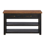 Blanc / Gris / Naturel / Crème et marron / Noir et marron – Table console style ferme côtière, 1 à 2 places