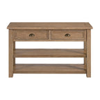 Blanc / Gris / Naturel / Crème et marron / Noir et marron – Table console style ferme côtière, 1 à 2 places