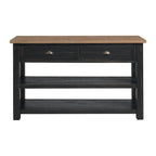Blanc / Gris / Naturel / Crème et marron / Noir et marron – Table console style ferme côtière, 1 à 2 places