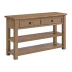 Blanc / Gris / Naturel / Crème et marron / Noir et marron – Table console style ferme côtière, 1 à 2 places