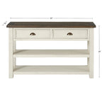 Blanc / Gris / Naturel / Crème et marron / Noir et marron – Table console style ferme côtière, 1 à 2 places