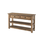 Blanc / Gris / Naturel / Crème et marron / Noir et marron – Table console style ferme côtière, 1 à 2 places