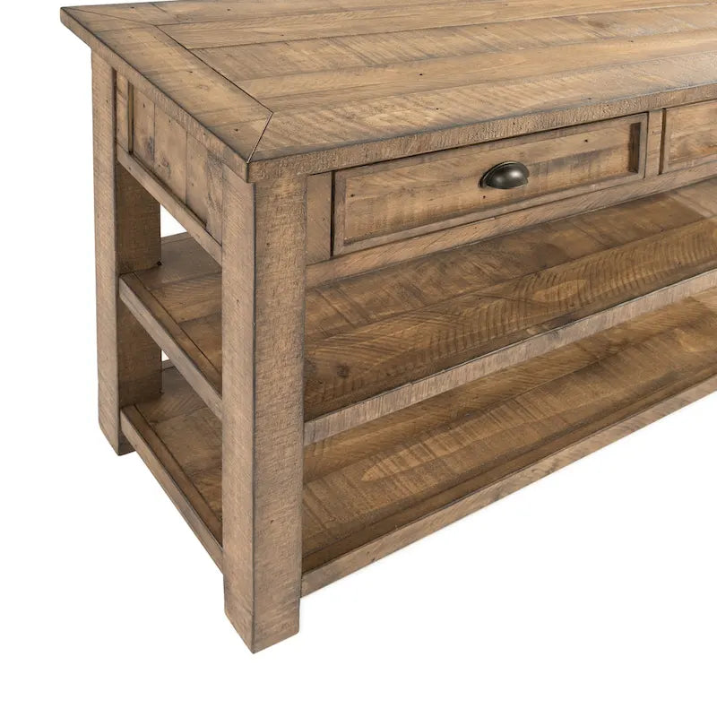 Blanc / Gris / Naturel / Crème et marron / Noir et marron – Table console style ferme côtière, 1 à 2 places