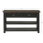 Blanc / Gris / Naturel / Crème et marron / Noir et marron – Table console style ferme côtière, 1 à 2 places