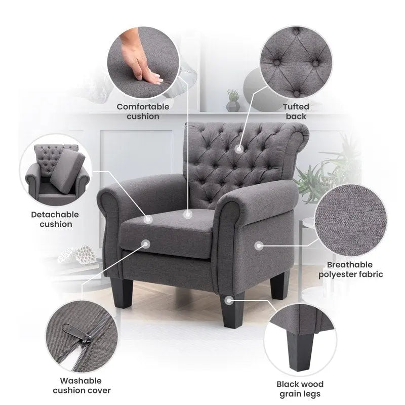 Fauteuil d'appoint moderne Pellebant pour salon
