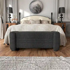 Banc de rangement contemporain en bouclette DH BASIC Pressice pour chambre à coucher ou entrée par Denhour