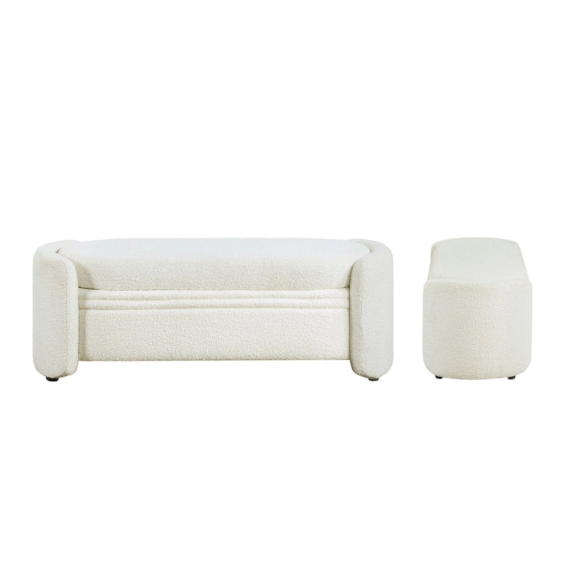Banc de rangement contemporain en bouclette DH BASIC Pressice pour chambre à coucher ou entrée par Denhour