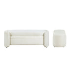 Banc de rangement contemporain en bouclette DH BASIC Pressice pour chambre à coucher ou entrée par Denhour
