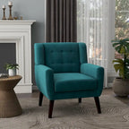 Fauteuil d'appoint capitonné en velours