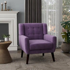 Fauteuil d'appoint capitonné en velours