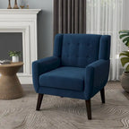 Fauteuil d'appoint capitonné en velours
