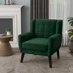 Fauteuil d'appoint capitonné en velours