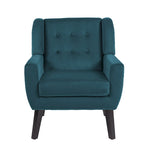 Fauteuil d'appoint capitonné en velours