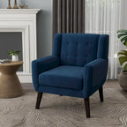 Fauteuil d'appoint capitonné en velours