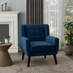 Fauteuil d'appoint capitonné en velours