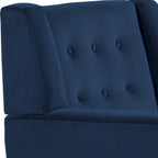 Fauteuil d'appoint capitonné en velours