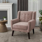 Fauteuil d'appoint capitonné en velours