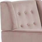 Fauteuil d'appoint capitonné en velours