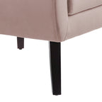 Fauteuil d'appoint capitonné en velours