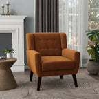 Fauteuil d'appoint capitonné en velours