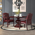 Boss Button-tufted Vinyl Guest Chair with Antique-brass Nailhead Trims