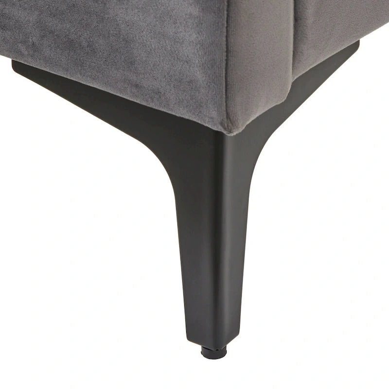 Lit Plateforme Moderne Queen Lifestorey Stark en Velours Rembourré