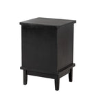 COZAYH Table de chevet rustique rétro en sapin massif, table d'appoint avec façade sculptée à la main et étagère ouverte pour style bohème, ferme
