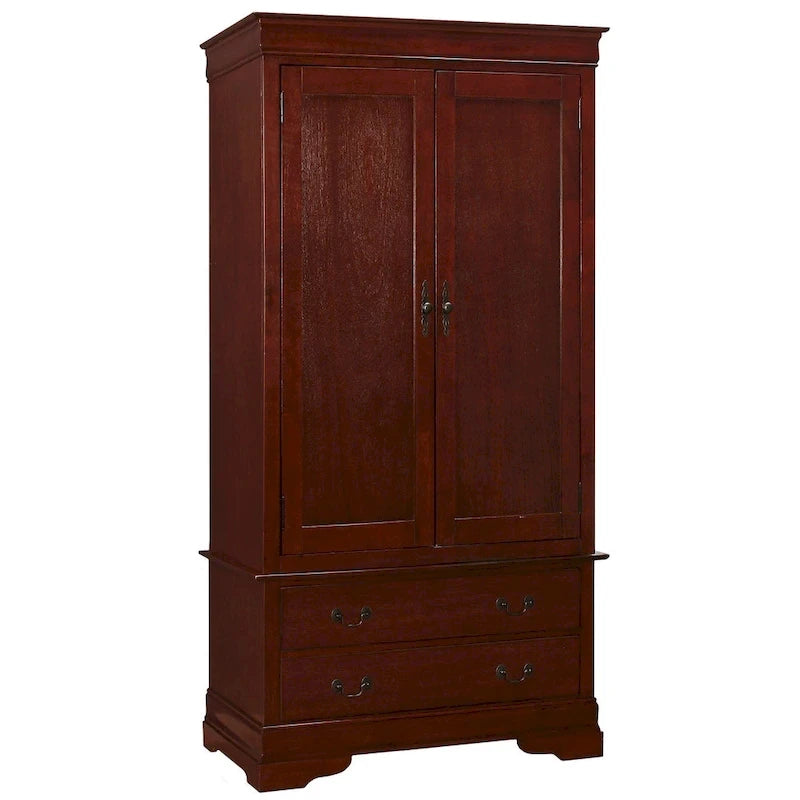 Armoire en bois avec 3 tiroirs et tringle à vêtements, 7 couleurs, 1 personne